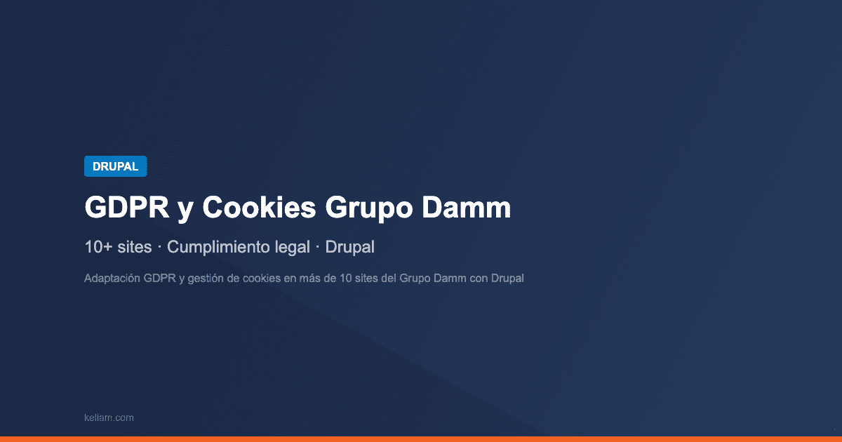Adaptación GDPR y gestión de cookies en más de 10 sites del Grupo Damm con Drupal
