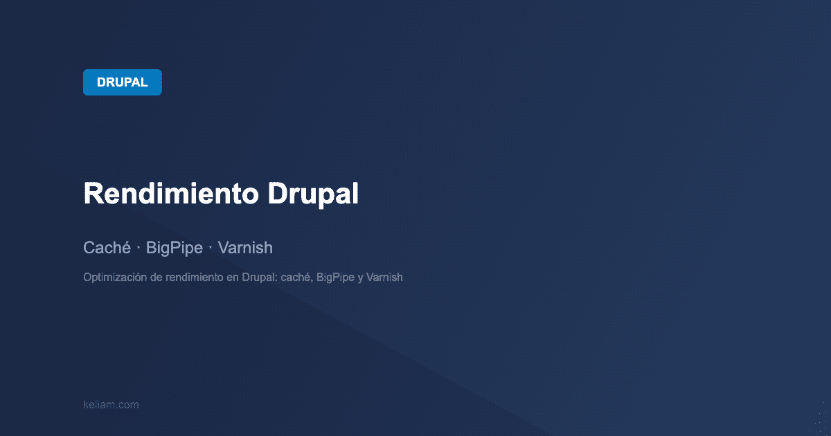 Drupal: Rendimiento Drupal — Caché · BigPipe · Varnish | keliam.com