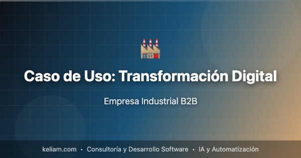 Caso de uso transformación digital B2B industrial | Keliam