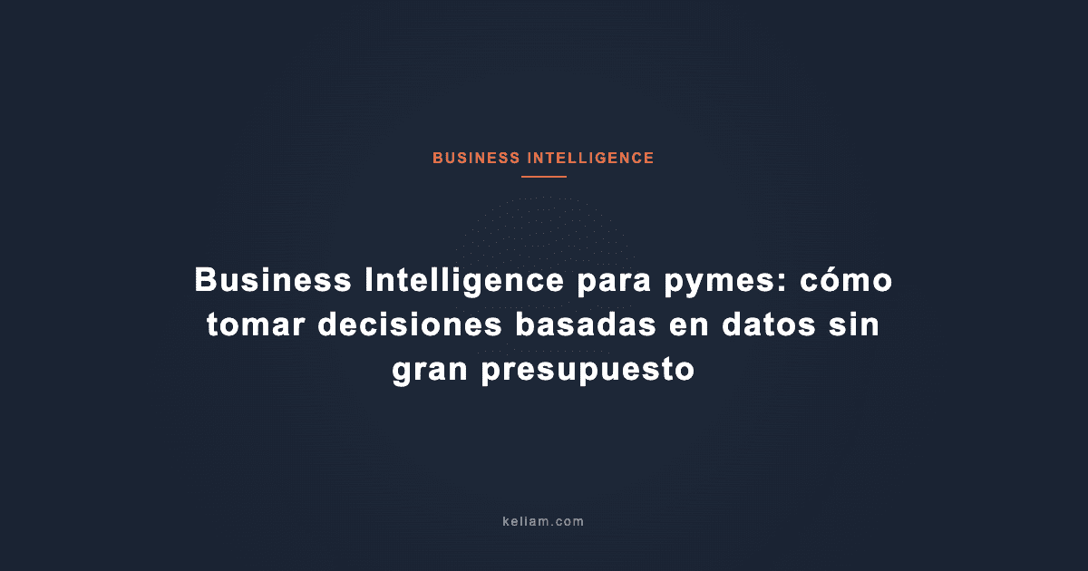 Business Intelligence para pymes: cómo tomar decisiones basadas en datos sin gran presupuesto
