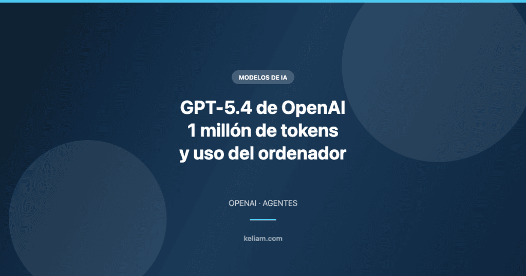 GPT-5.4 de OpenAI: el modelo con un millón de tokens que usa el ordenador
