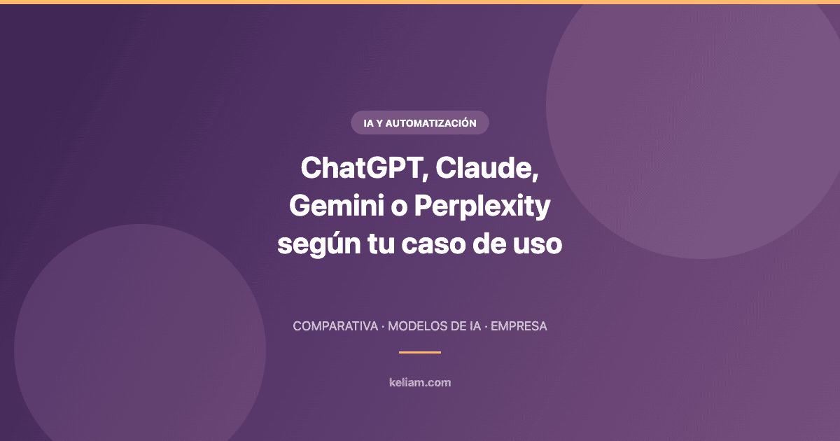 Cómo elegir entre ChatGPT, Claude, Gemini y Perplexity según el caso de uso