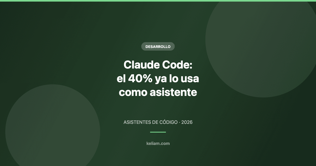 Claude Code: por qué el 40% de los desarrolladores lo usan como asistente de código