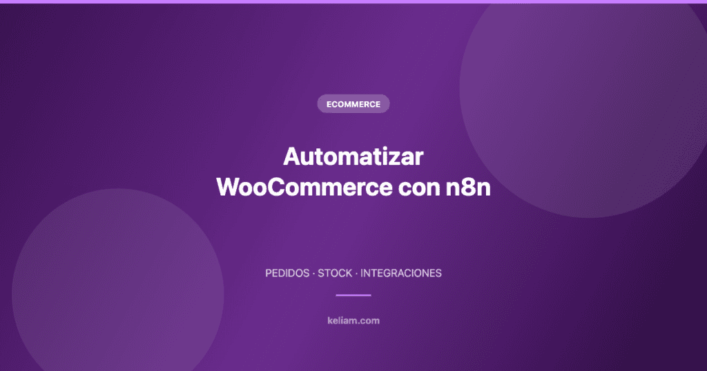Automatizar WooCommerce con n8n: pedidos, stock e integraciones