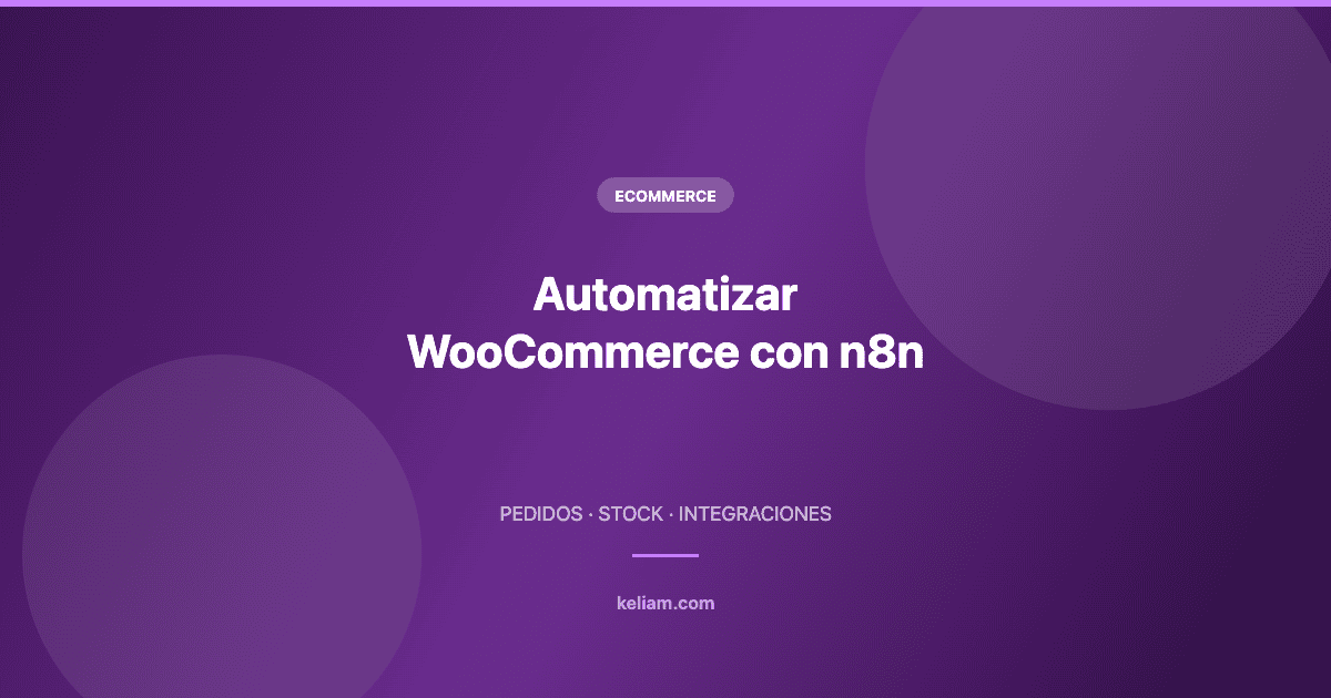 Automatizar WooCommerce con n8n: pedidos, stock e integraciones