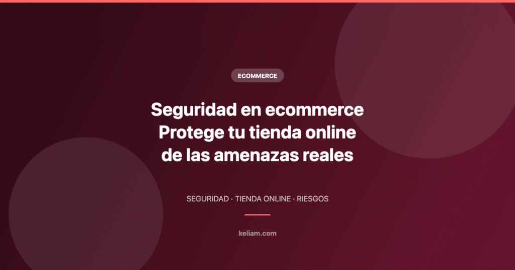 Seguridad en ecommerce Protege tu tienda online de las amenazas reales — Keliam